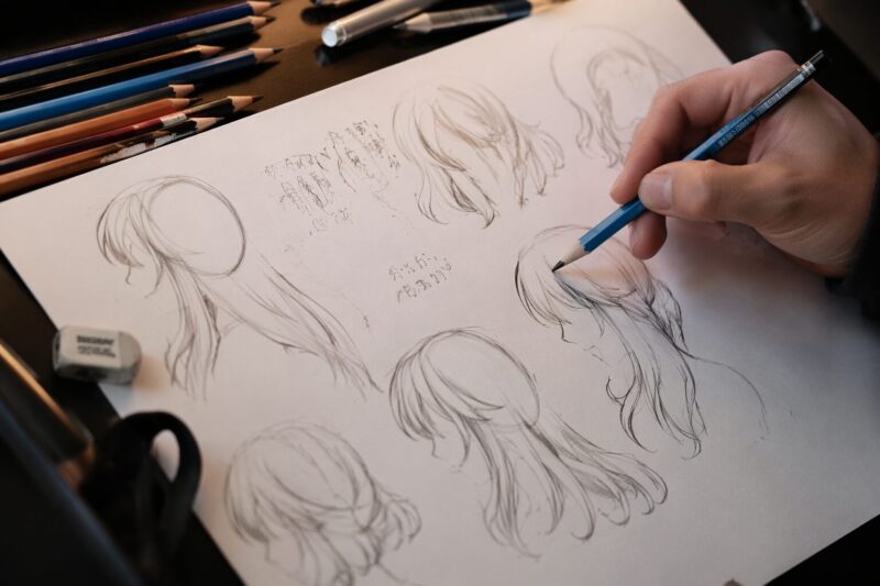 How to Create Anime Art: A Simple Step-by-Step Tutorial 5 Step 3: Drafting Hair and Outlandish Hairstyles
