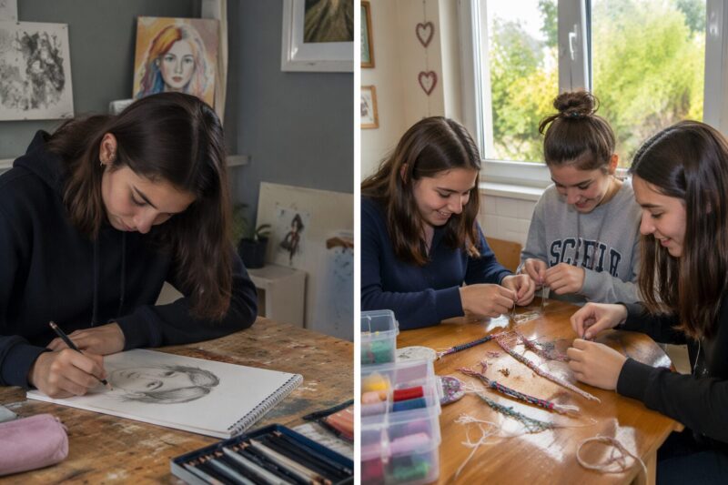 14 Easy Art Projects for Teens That Are Super Fun 5 3. Yarn-Wrapped Cardboard Letters