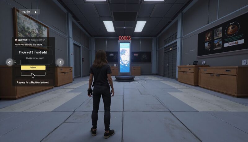 Step 3: Interact with the CODES stand to open the redemption box