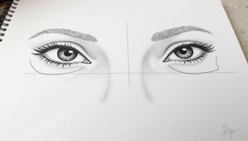 Step 2: Detailing the Eyes and Blindfold