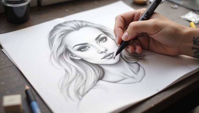 Step 4: Refining the Final Ink Lines
