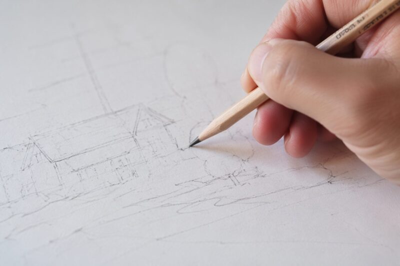 Step 2: Sketch Your Composition Lightly