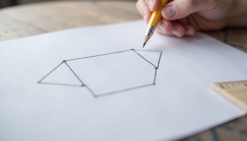 Step 2: Sketch the Mortarboard (the Flat Top)