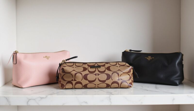 ## 1. Coach Signature Canvas Pencil Case (Model C6333)