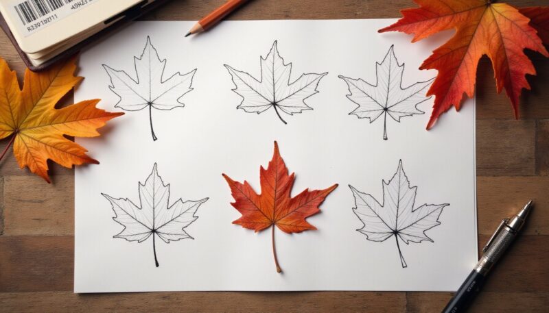 Comparison of Popular Art Mediums for Leaf Drawings