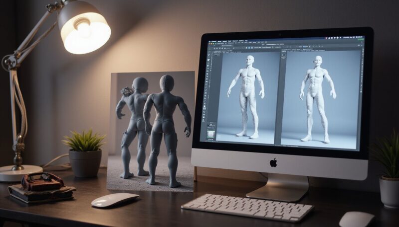 Comparison: Choosing Between 3D Models and Photo References