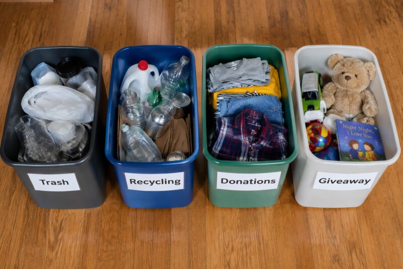 How to Declutter Your Entire Home the Easy Way 4 Step 2: The "Clear and Sort" Method