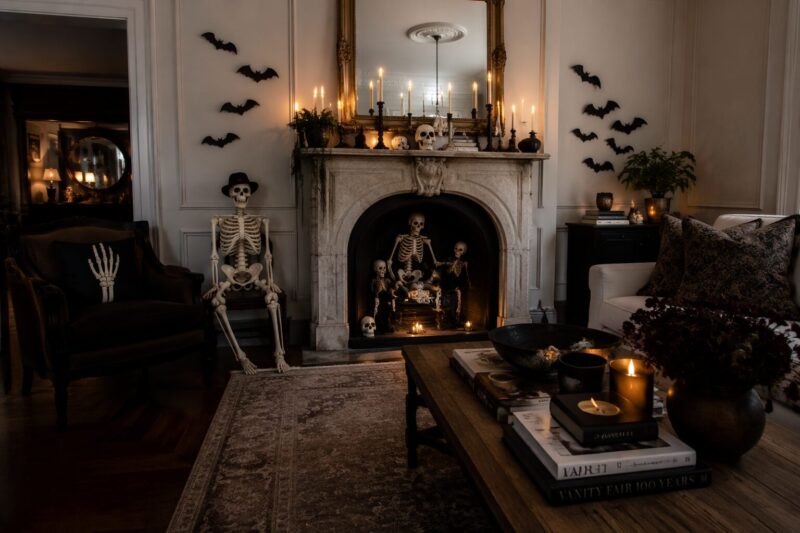 11 Amazing Spooky Season Home Decor Ideas for Beginners 3 1. The High-Impact 'Cozy Spooky' Approach