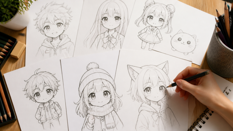 10 Cute Anime Drawing Ideas That Are Perfect for Beginners