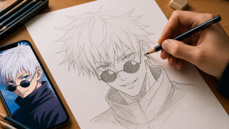 How to Sketch Gojo: A Step-by-Step Anime Tutorial
