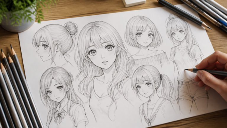 How to Draw Manga Female Characters: Step-by-Step Beginner Guide 12 How to Draw Manga Female Characters: Easy Art Reference Guide
