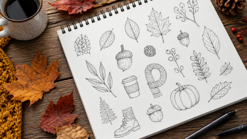 8 Cute Fall Doodles to Transform Your Seasonal Journaling fall doodles