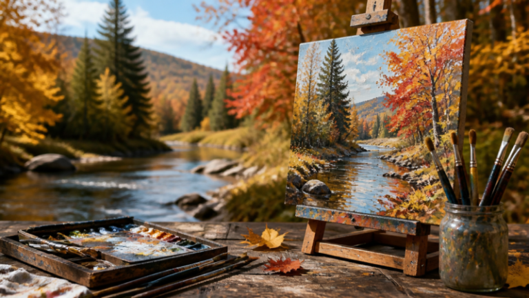 How to Paint Fall Scenes on Canvas: A Step-by-Step Guide for Beginners 7 fall canvas painting