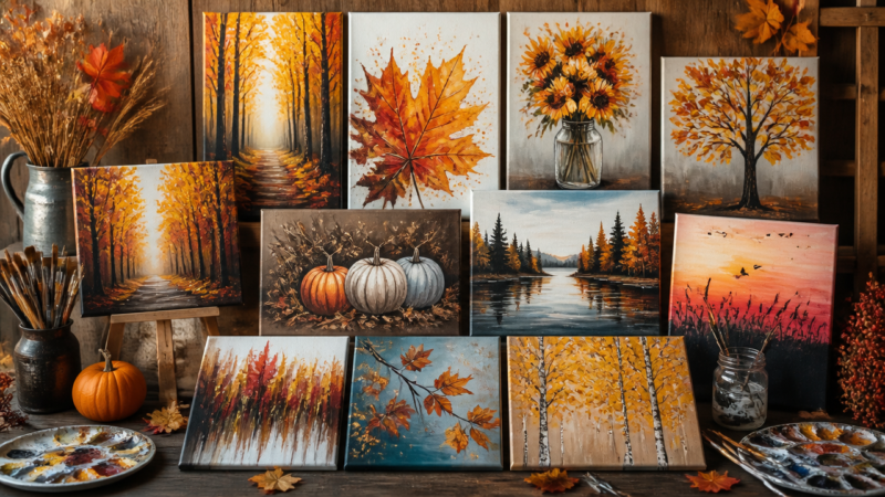 11 Genius DIY Fall Canvas Painting Ideas for Beginners