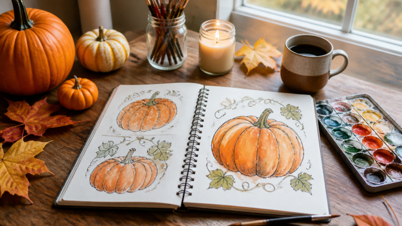 Pumpkin Drawing Ideas