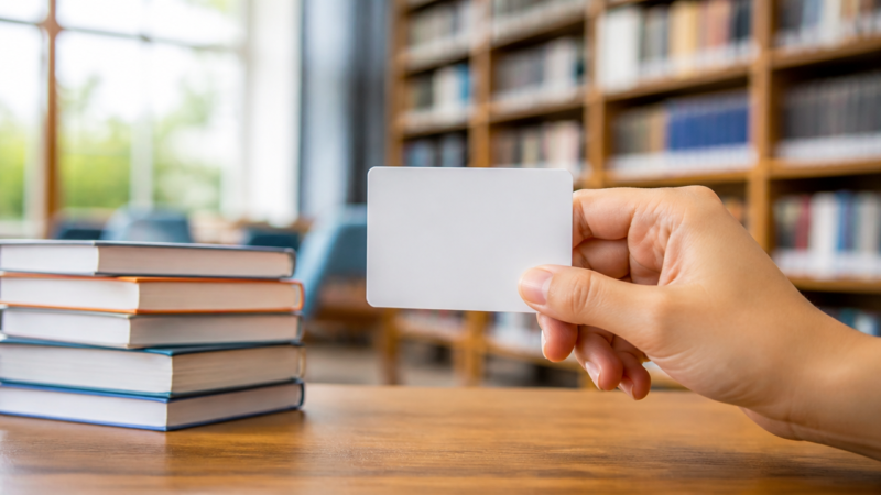 library card template