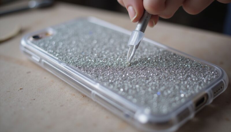 1. Rhinestone-Encrusted Phone Cases