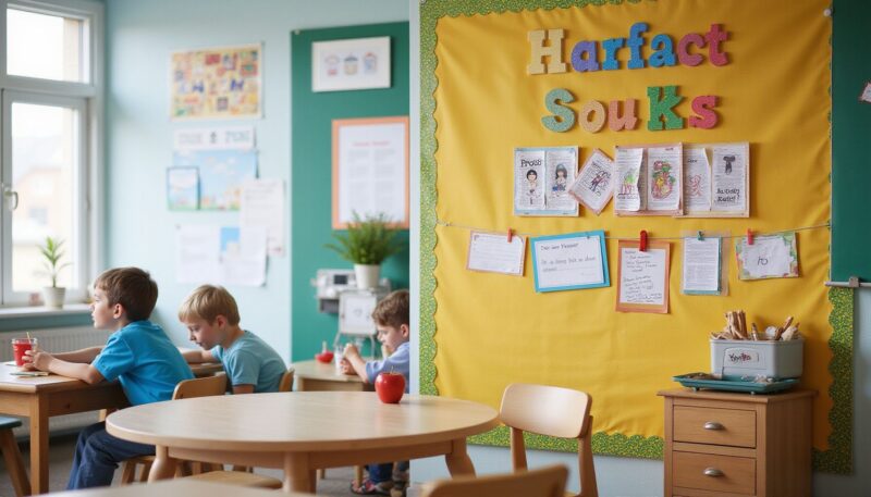 12 Creative Bulletin Board Designs for Every Classroom 9 7. Grade-Specific Subject Catalog