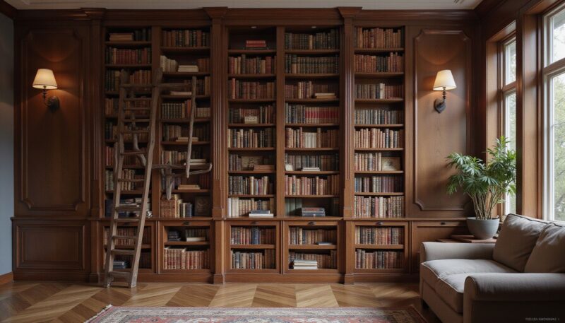 1. Best Full-Wall Built-In Shelving