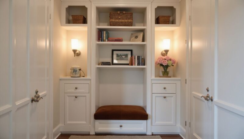 10 Clever Little Library Designs for Tiny Spaces 5 3. Beautiful Closet-to-Library Conversion