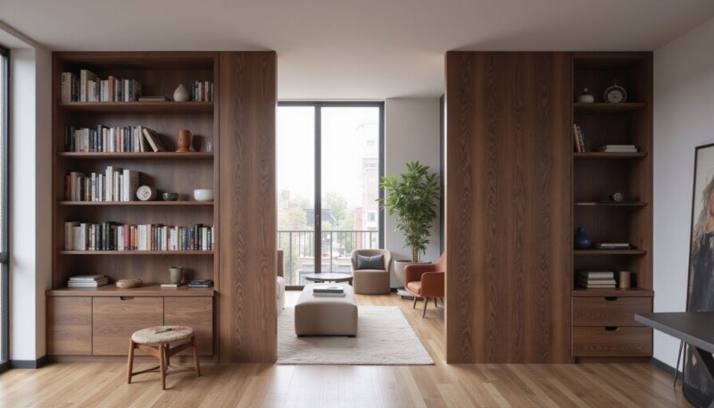 5. Stunning Bookshelf Room Dividers