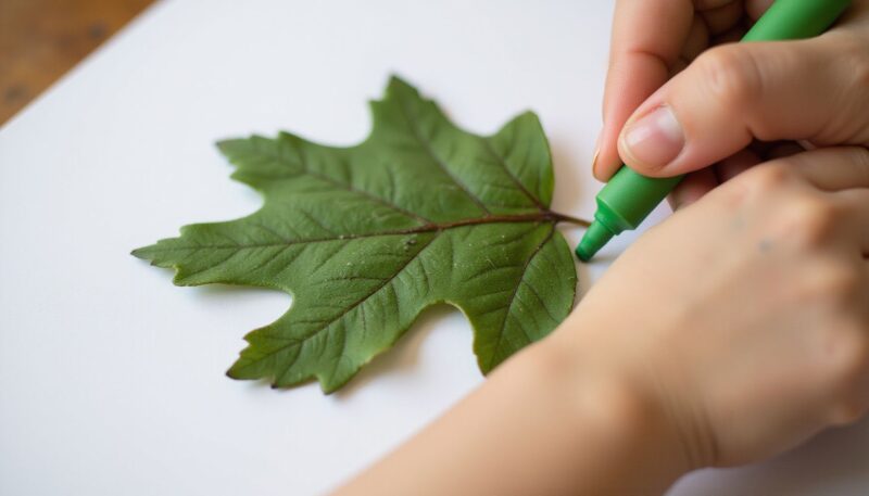 11 Amazing Leaf Rubbing Art Ideas for Beginners 3 1. Best Vein-Side-Up Technique