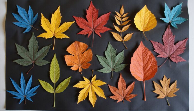 11 Amazing Leaf Rubbing Art Ideas for Beginners 8 6. Amazing Black Paper Contrast