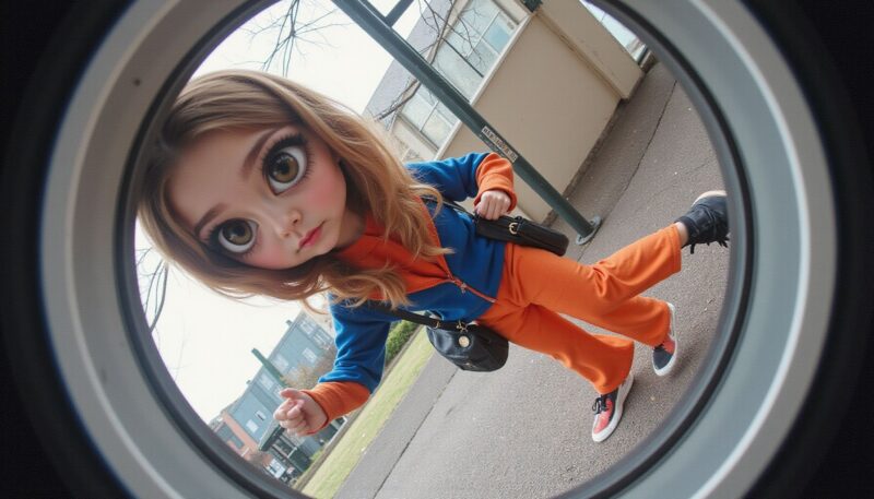 12 Creative Y2K Shoot Poses That Boost Curb Appeal 8 6. The High-Angle Fisheye Distortion
