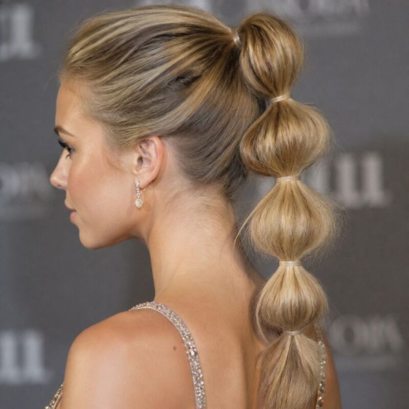 12 Creative Hairstyle Ideas for College Students 5 3. Genius Bubble Ponytail