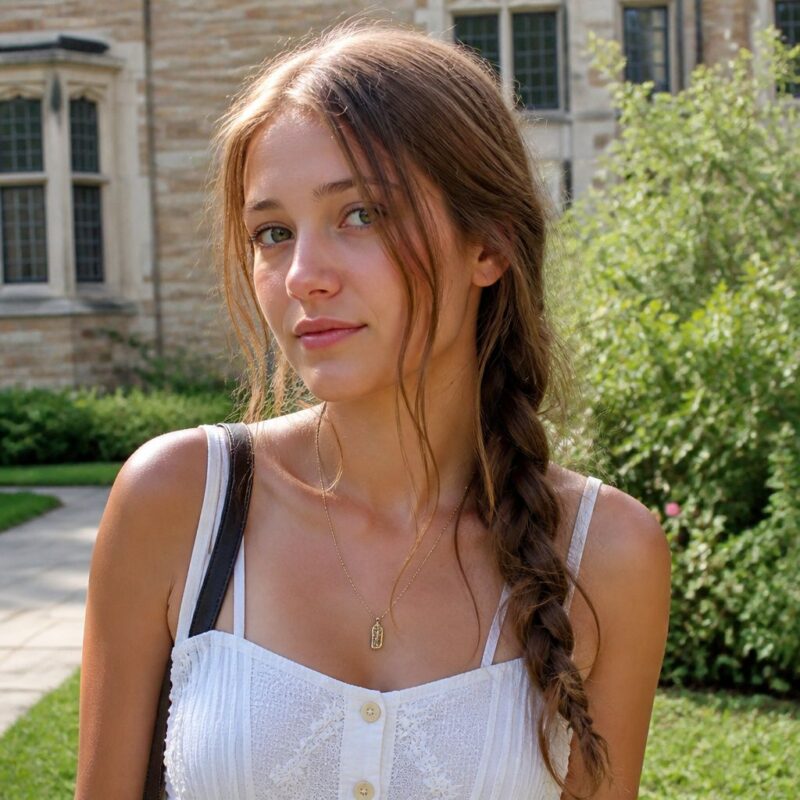 12 Creative Hairstyle Ideas for College Students 6 4. Beautiful Messy Boho Braid