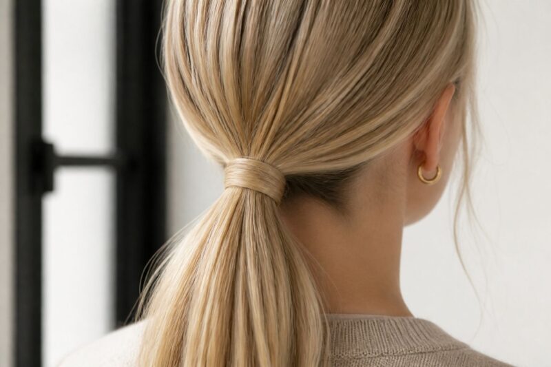 4. Beautiful Wrapped Ponytail