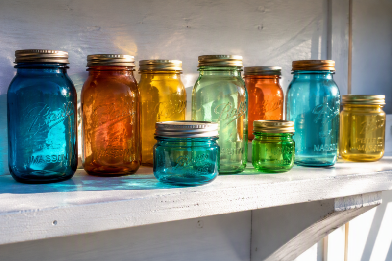 12 Creative Mod Podge Craft Ideas for Beginners 9 7. Baked Colored Mason Jars