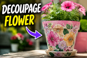 decoupage flower pots
