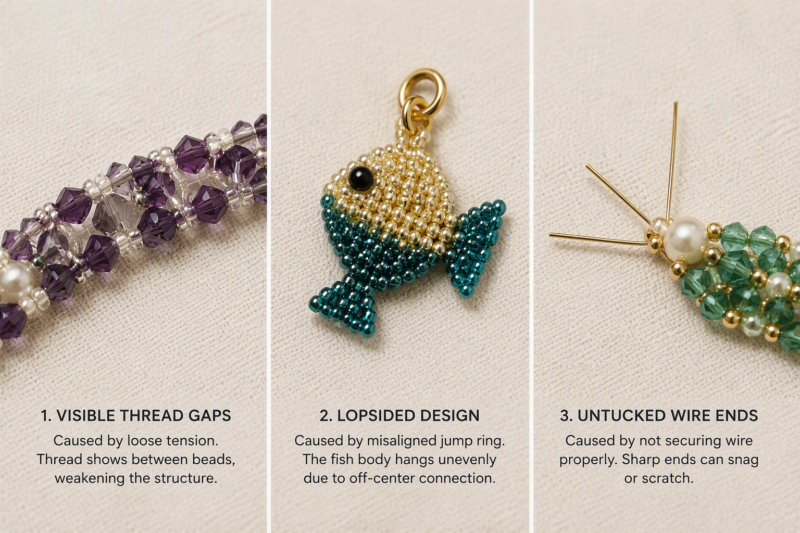 How to Create a Beaded Fish Pattern the Easy Way 8 Step 6: Zip the Sides Together or Secure Wire Ends