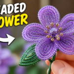 How to Make a Beaded Flower Step by Step beaded flower tutorial