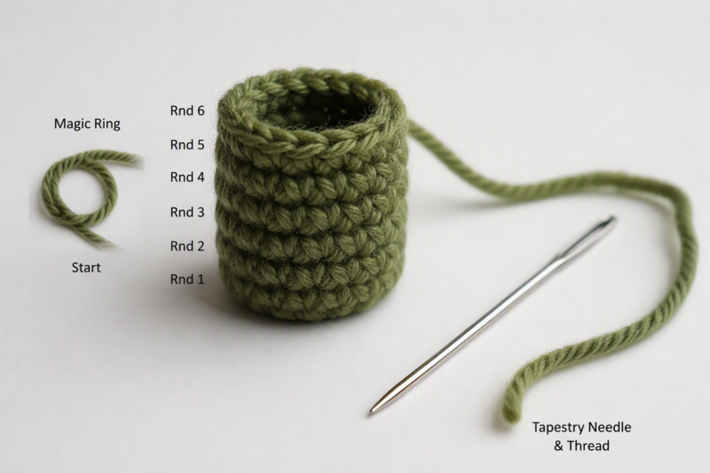 How to Make a Crochet Pumpkin Granny Square 5 Step 5: Join Two Squares to Form the 3D Pumpkin Shape