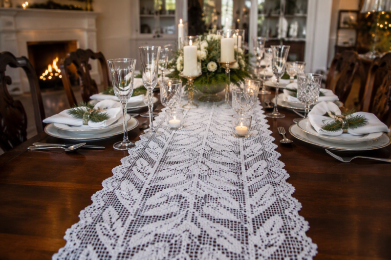 5. Filet Crochet Table Runner