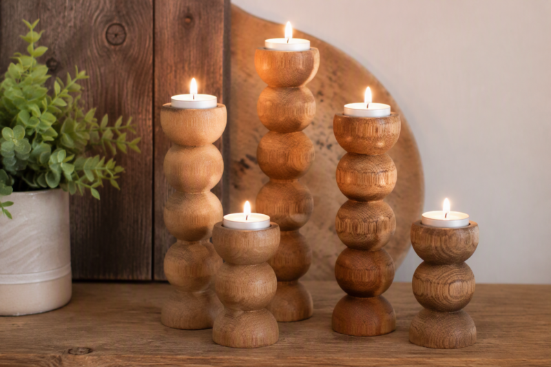 3. Decorative Bead Candle Holder