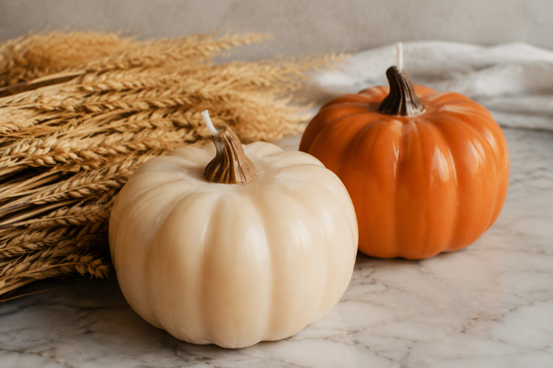 5. Sculptural Fall Candles