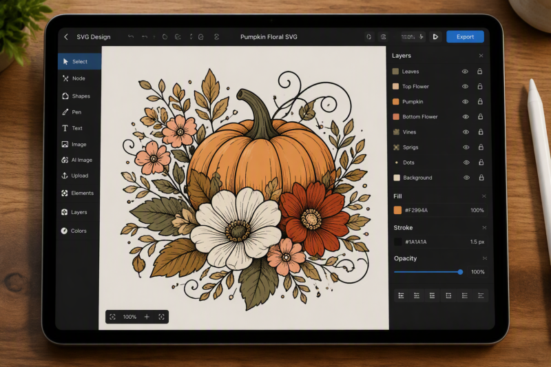 6. Digital Fall SVG Files