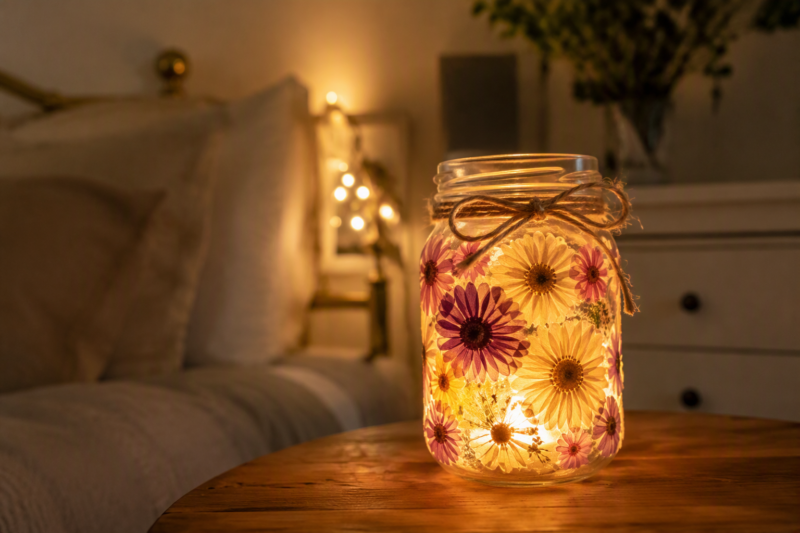 4. Pressed Flower Lanterns