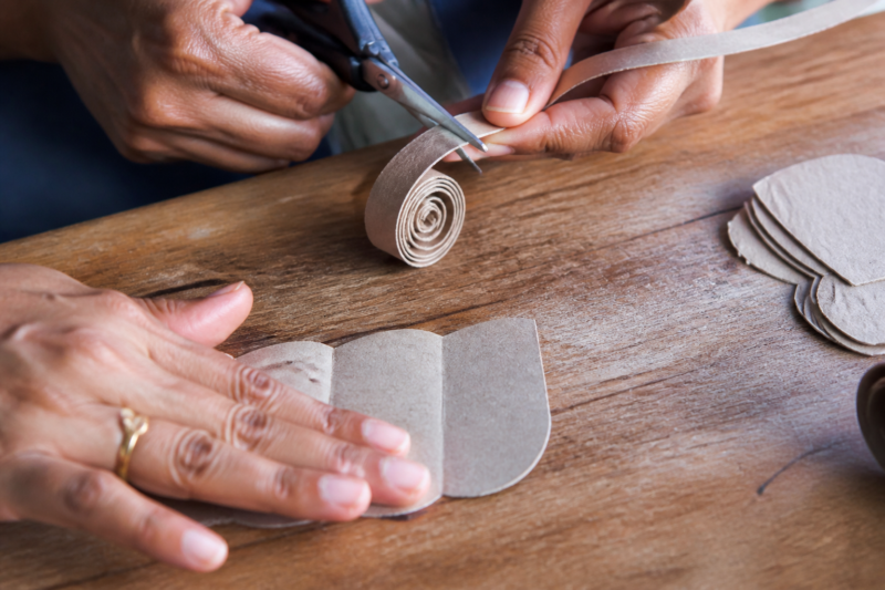 How to Make Egg Carton Flowers Step by Step 6 Step 4: Creating the Stem Hole