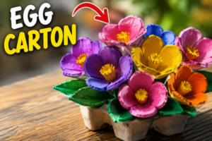 egg carton flower craft