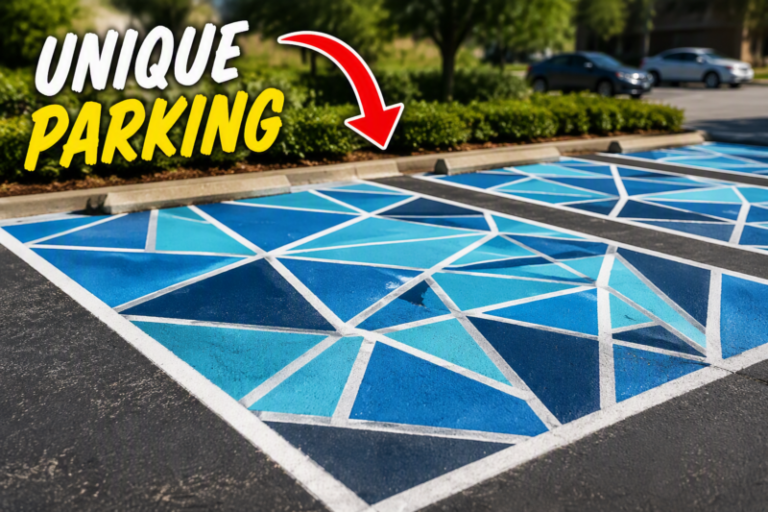 unique parking lot painting ideas