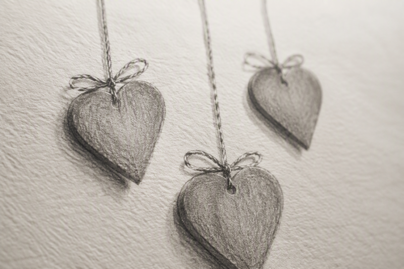 12 Creative Art Sketch Ideas to Spark Your Imagination 5 3. Creative Heart-Hanging Designs