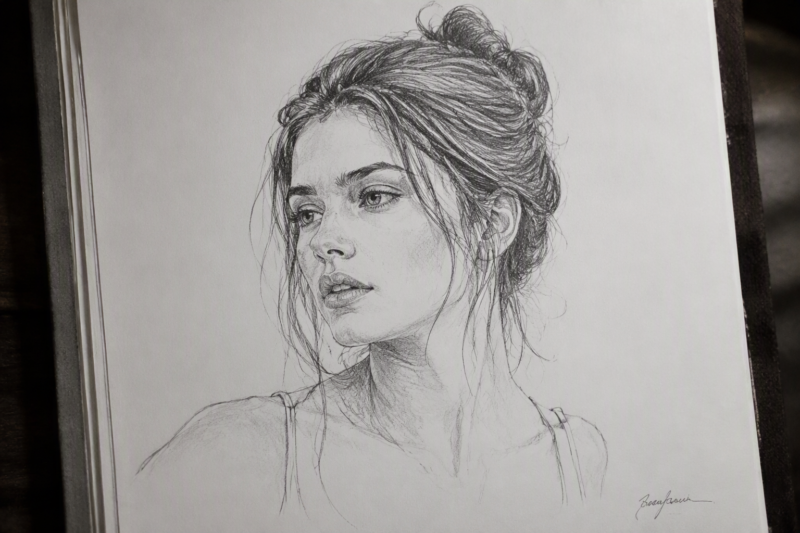 12 Creative Art Sketch Ideas to Spark Your Imagination 8 6. Aesthetic Character Portraits