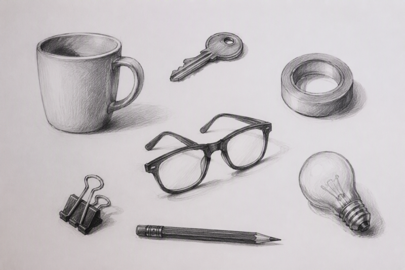 12 Creative Art Sketch Ideas to Spark Your Imagination 9 7. Simple Pencil-Shading Doodles