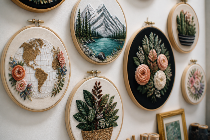 7. Simple Framed Embroidery