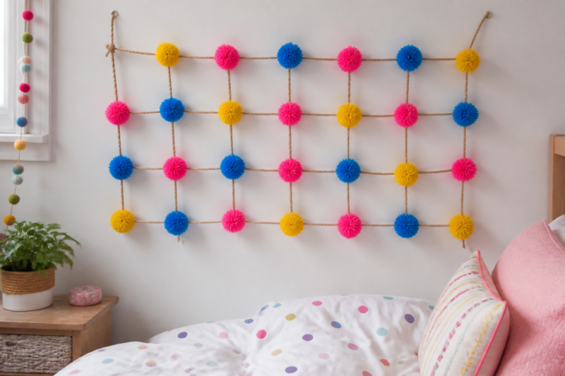 7. Genius DIY Pompom Arrangements