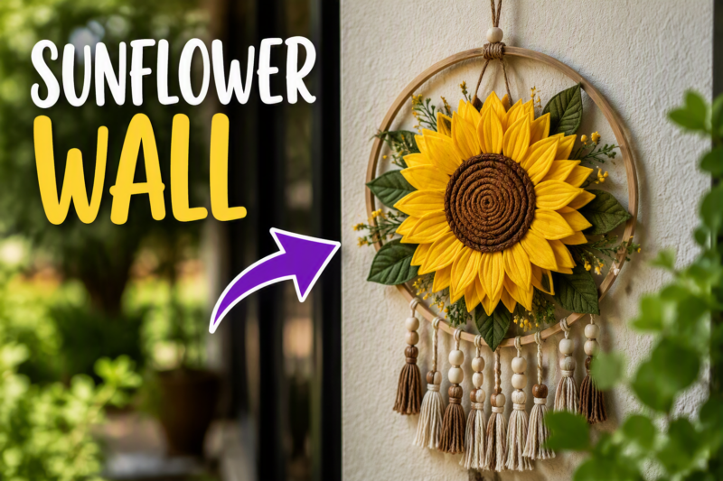 sunflower wall hanging craft